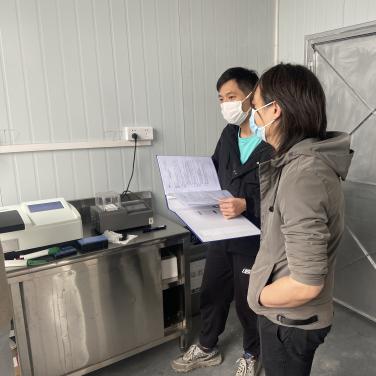 江门新会某电镀厂水质多参数检测仪装机培训